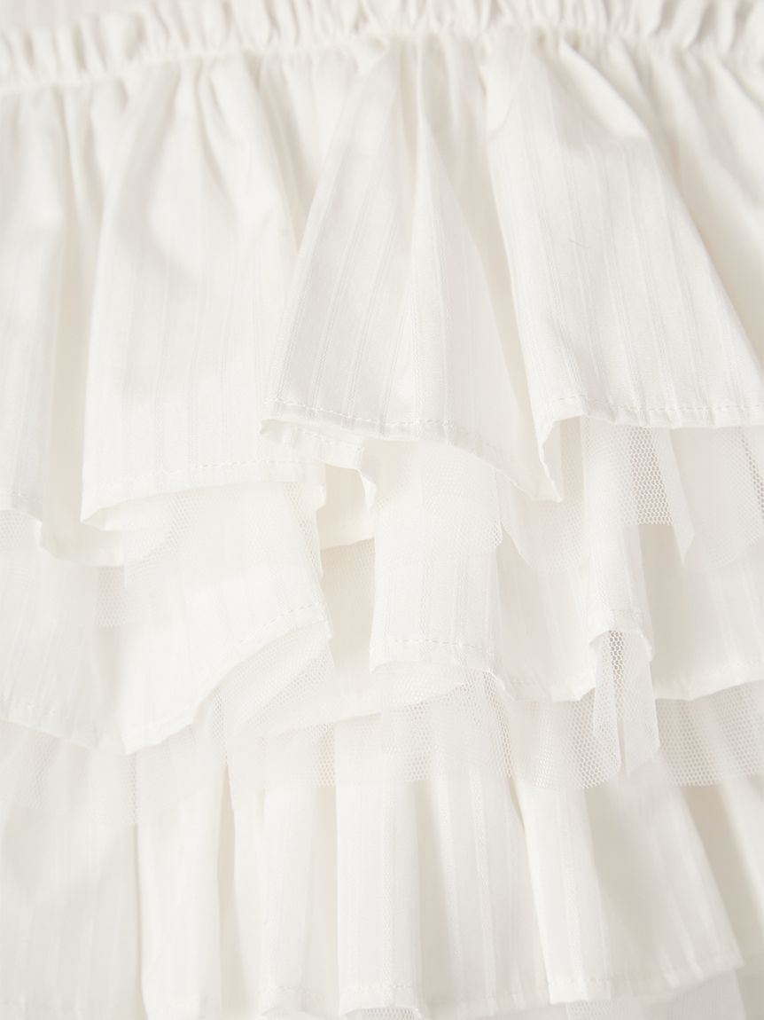 チュールコンビフリルティアードブラウス(ブラウス)｜トップス｜FRAY