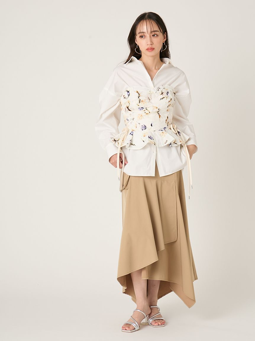 レースアップビスチェ／撥水(ブラウス)｜トップス｜FRAY I.D（フレイ