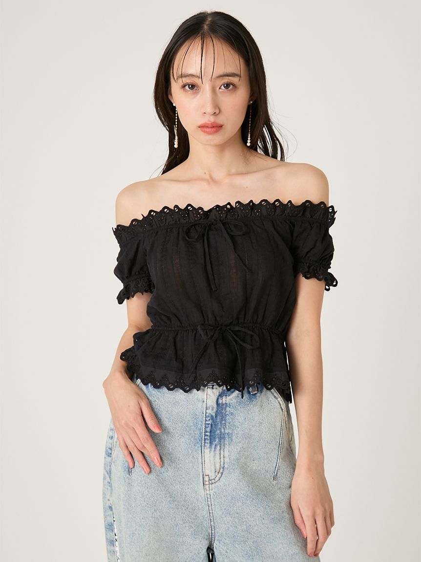 2wayフリルレースブラウス(ブラウス)｜トップス｜FRAY I.D（フレイ