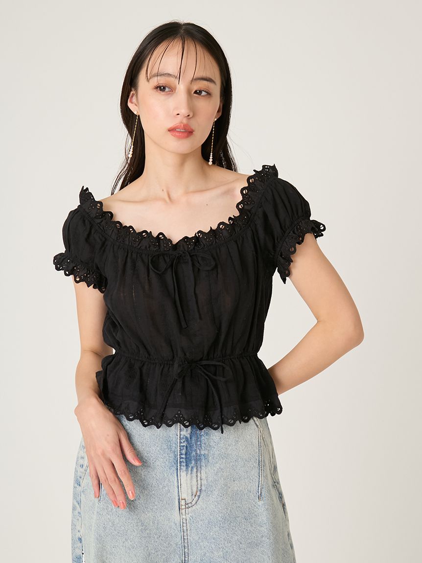 2wayフリルレースブラウス(ブラウス)｜トップス｜FRAY I.D（フレイ