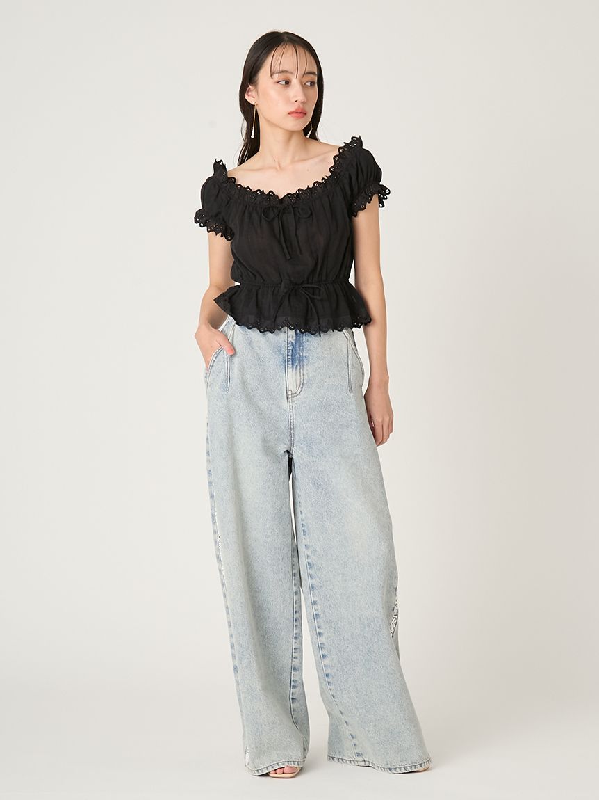 2wayフリルレースブラウス(ブラウス)｜トップス｜FRAY I.D（フレイ