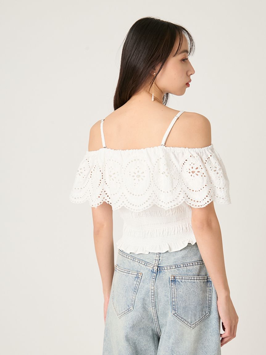 オフショルダーレースブラウス(ブラウス)｜トップス｜FRAY I.D（フレイ