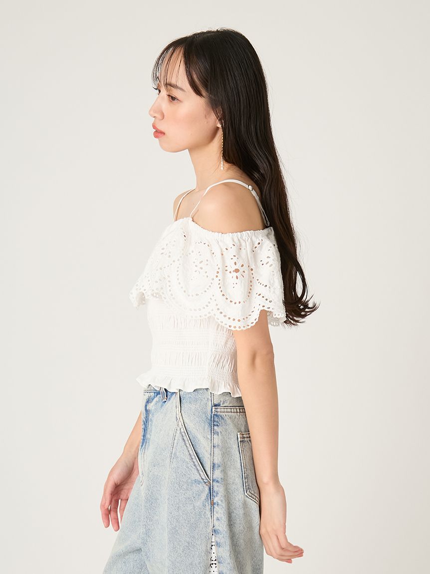 オフショルダーレースブラウス(ブラウス)｜トップス｜FRAY I.D（フレイ