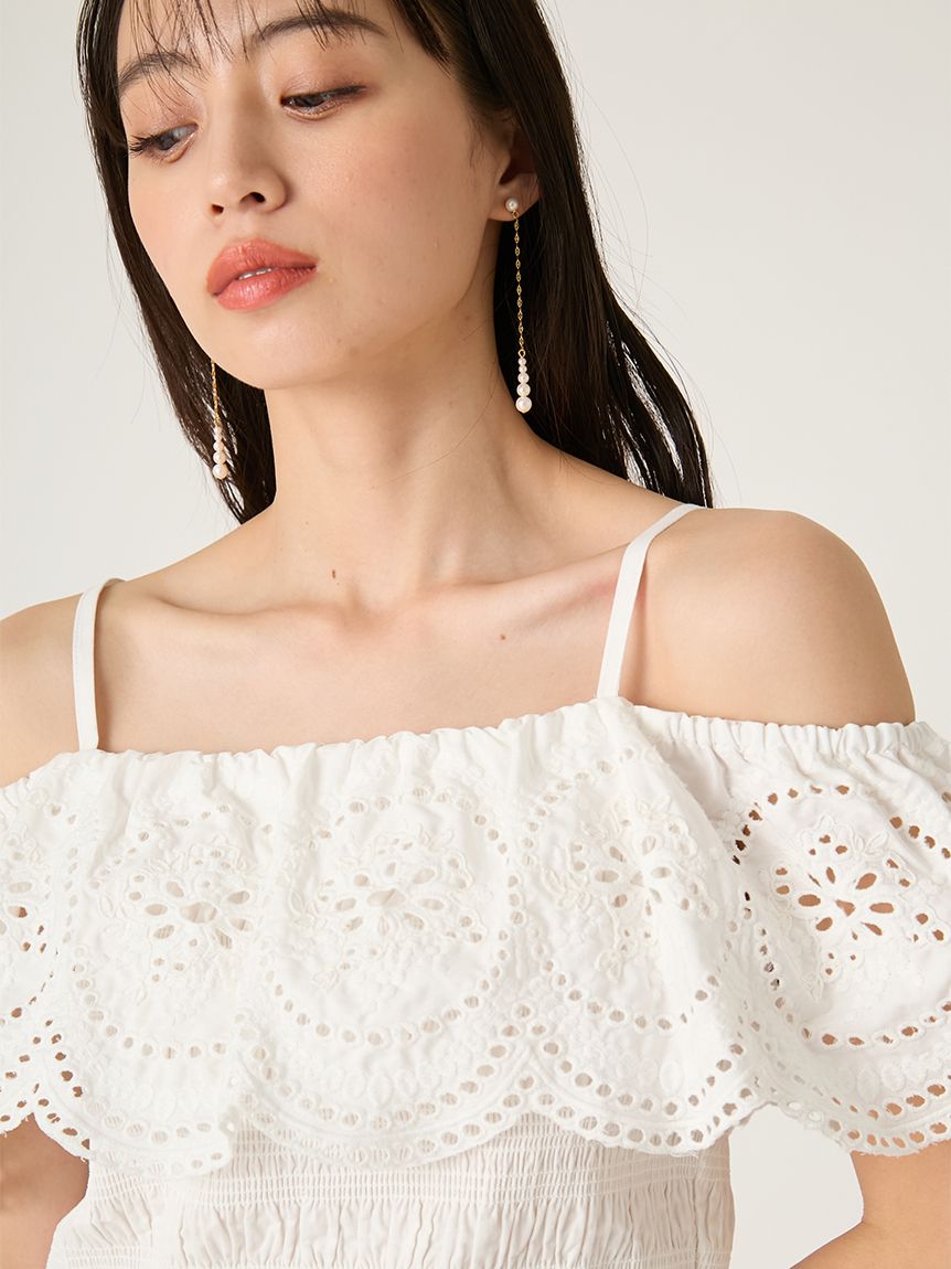 オフショルダーレースブラウス(ブラウス)｜トップス｜FRAY I.D（フレイ
