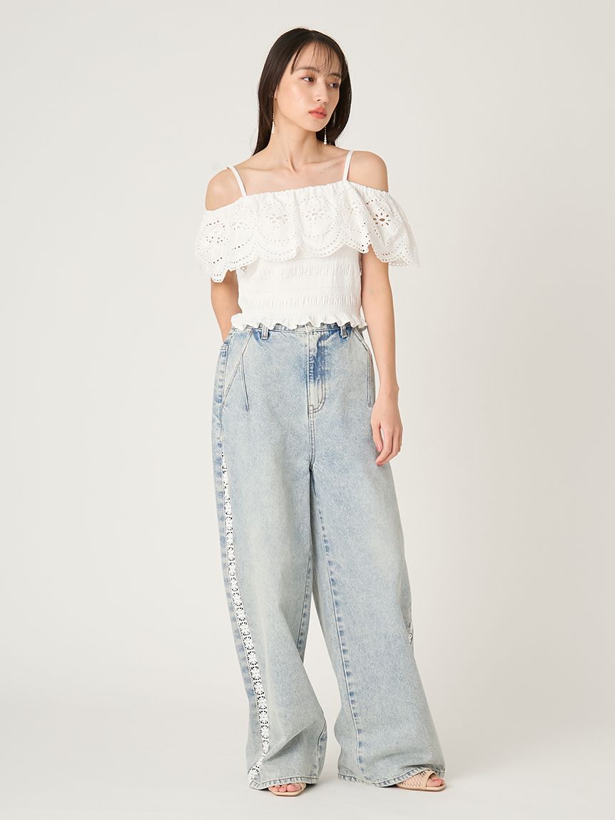 オフショルダーレースブラウス(ブラウス)｜トップス｜FRAY I.D（フレイ