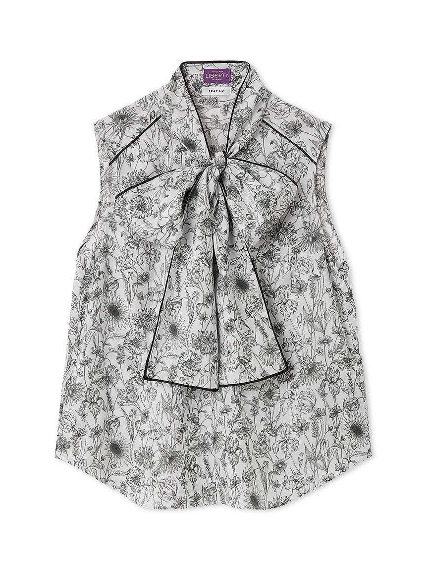 FRAY I.D MADE WITH LIBERTY FABRIC】ボウタイブラウス