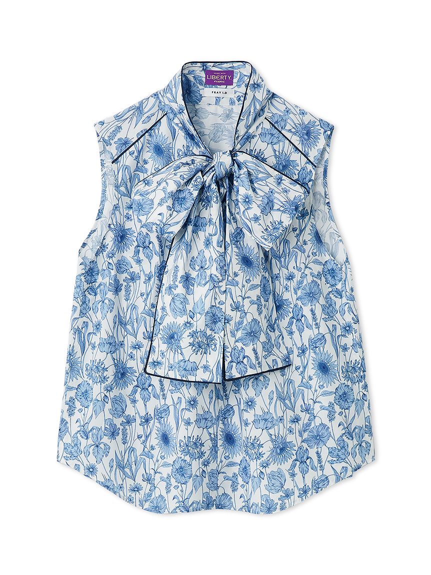 FRAY I.D MADE WITH LIBERTY FABRIC】ボウタイブラウス