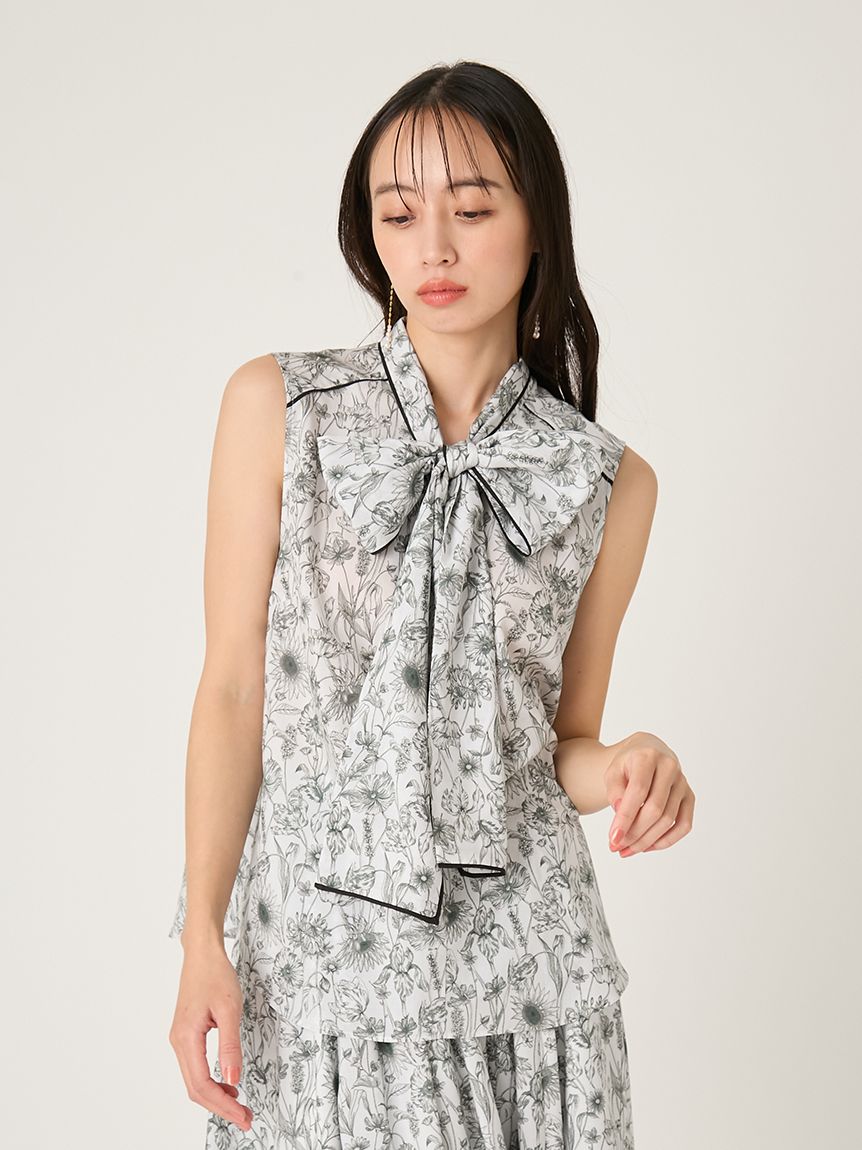 FRAY I.D MADE WITH LIBERTY FABRIC】ボウタイブラウス FRAY I.D MADE WITH LIBERTY FABRIC】ボウタイブラウス