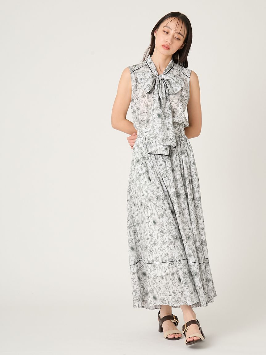 FRAY I.D MADE WITH LIBERTY FABRIC】ボウタイブラウス