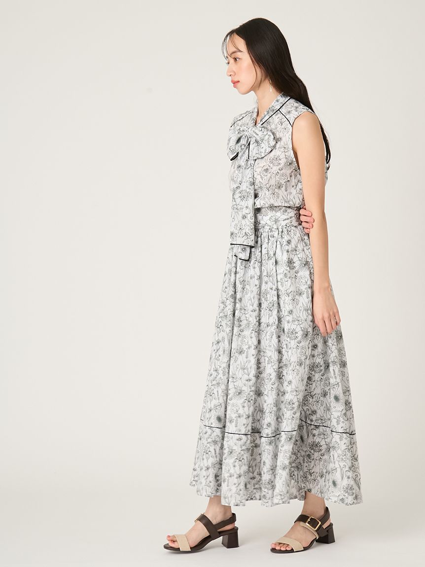 FRAY I.D MADE WITH LIBERTY FABRIC】ボウタイブラウス