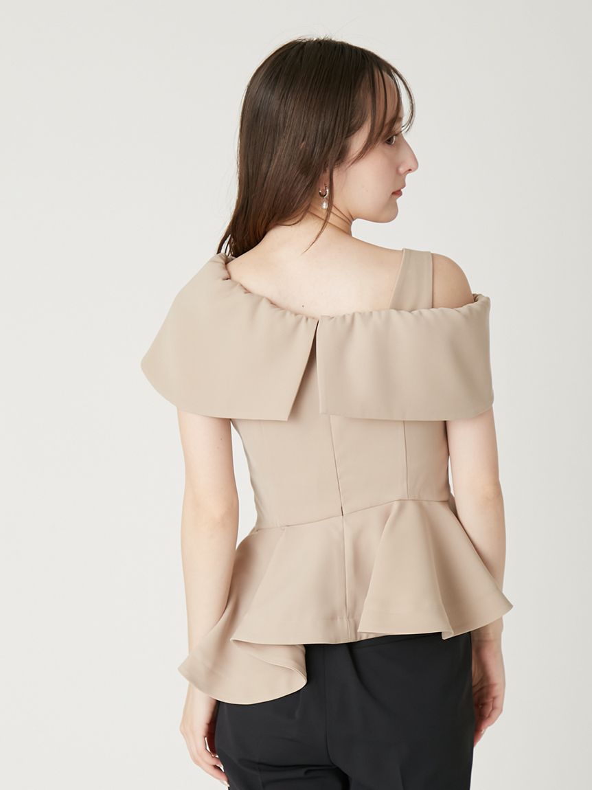 オフショルカラーアシメペプラムトップス(ブラウス)｜トップス｜FRAY