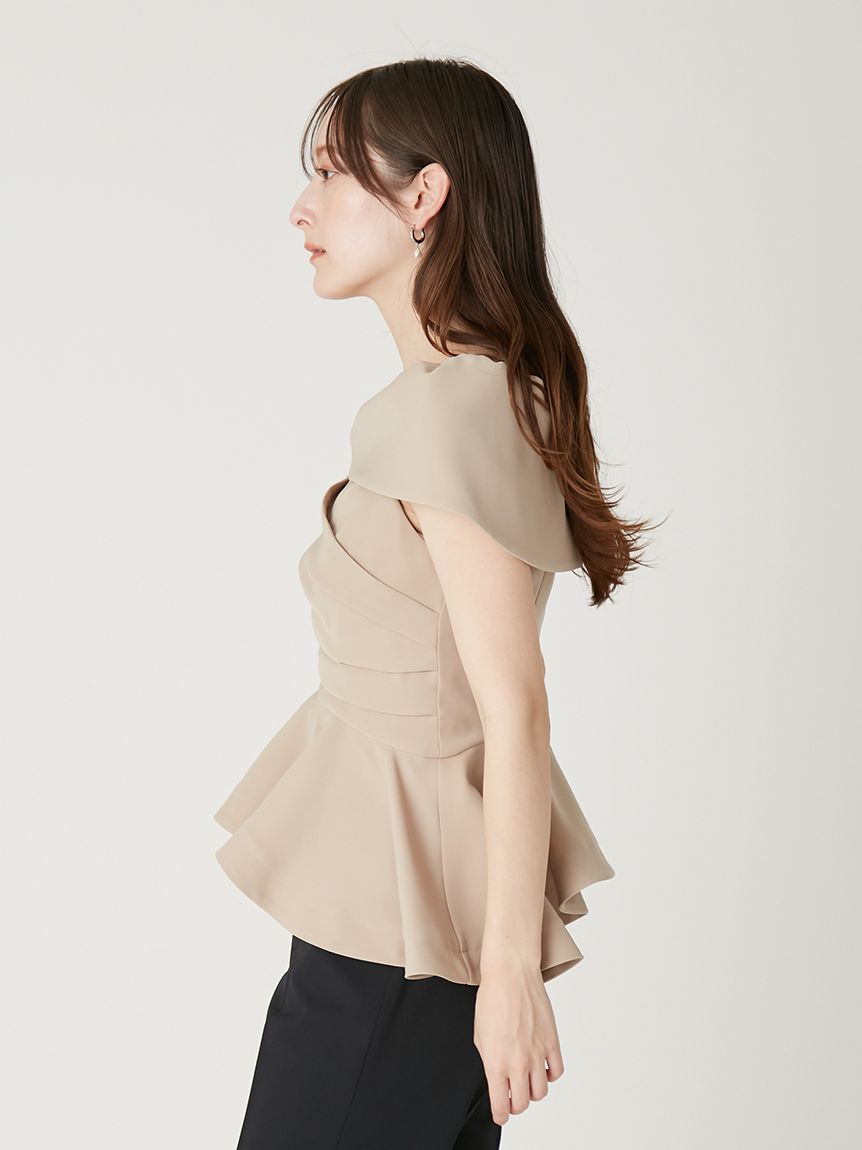 オフショルカラーアシメペプラムトップス(ブラウス)｜トップス｜FRAY