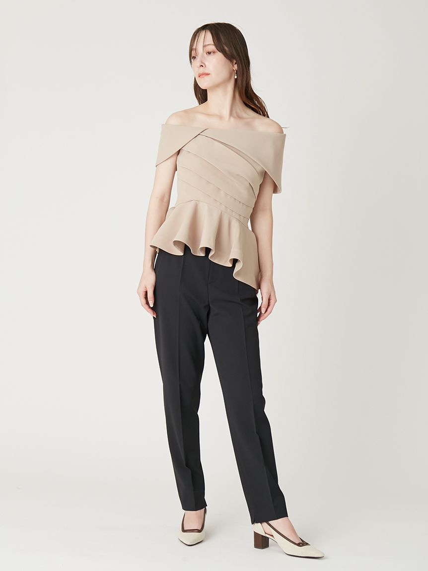 オフショルカラーアシメペプラムトップス(ブラウス)｜トップス｜FRAY