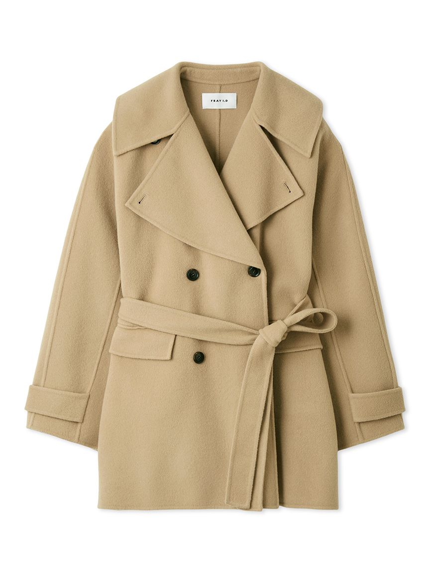 ウールリバーミドルAラインコート(ピーコート)｜アウター｜FRAY I.D