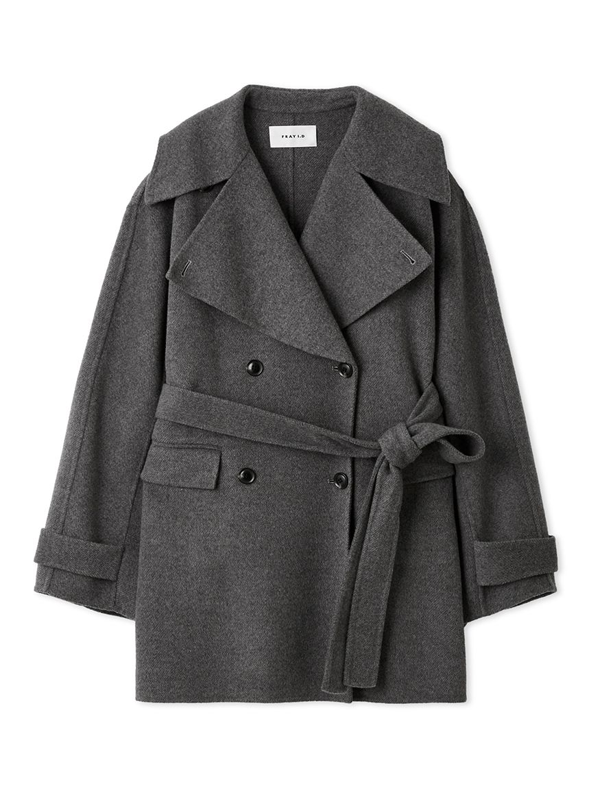 ウールリバーミドルAラインコート(ピーコート)｜アウター｜FRAY I.D