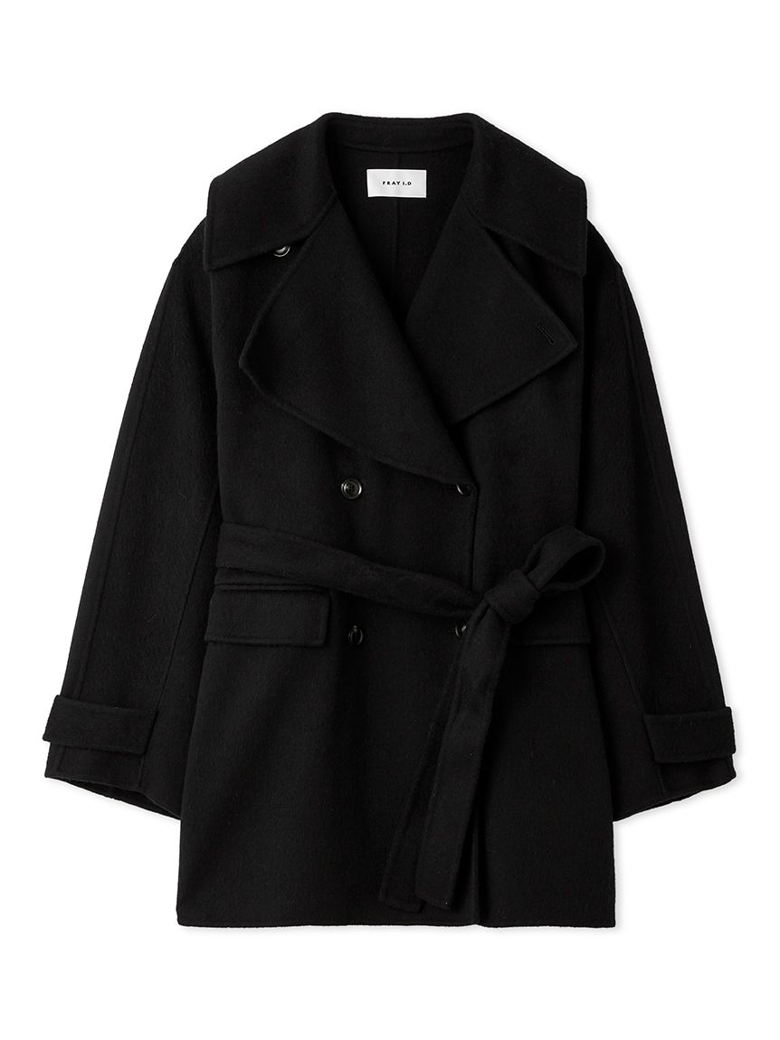 ウールリバーミドルAラインコート(ピーコート)｜アウター｜FRAY I.D