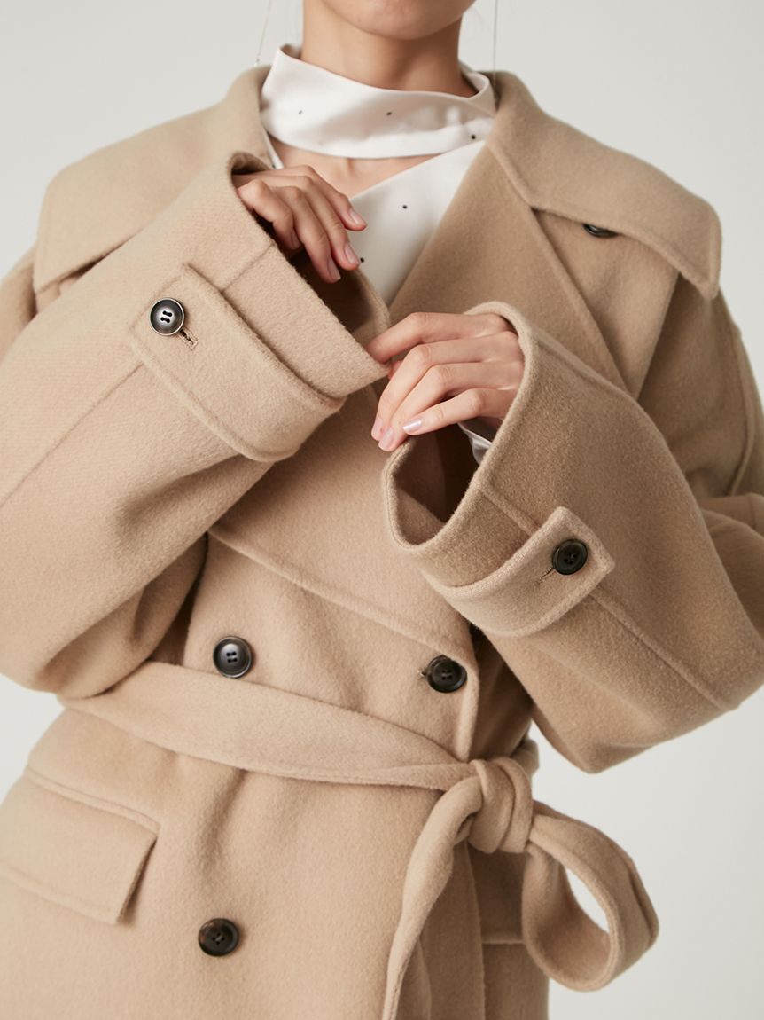 ウールリバーミドルAラインコート(ピーコート)｜アウター｜FRAY