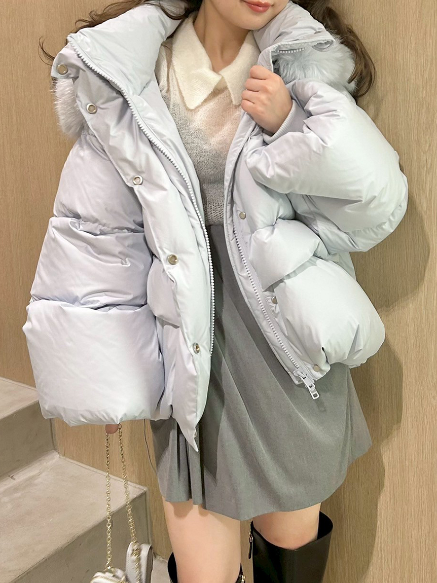 フードファーショートダウンコート(ダウン)｜アウター｜FRAY I.D