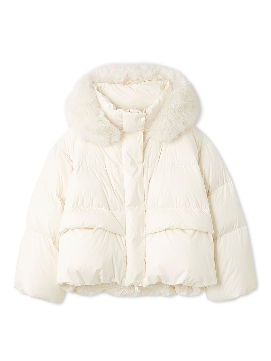 FREY フレイ ファー/フード付ダウン サイズ0 フードファーロングダウンコート（ダウンジャケット/コート