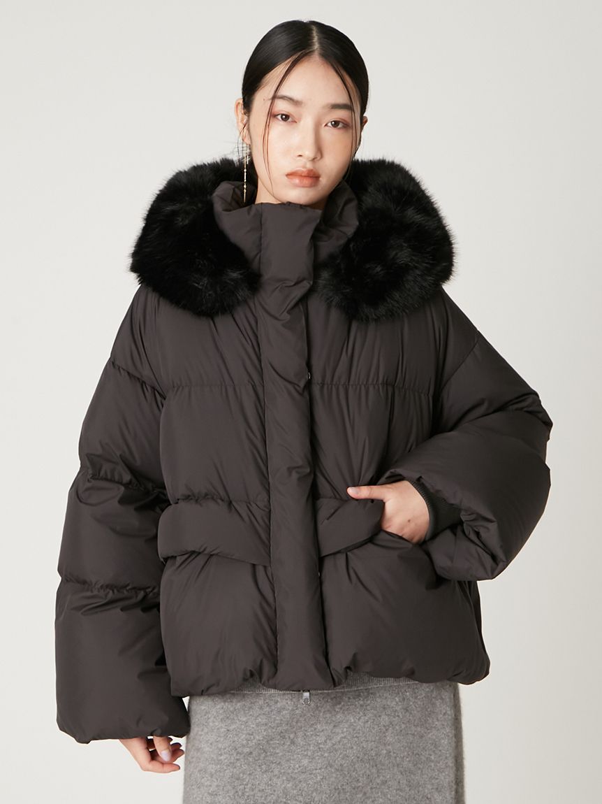 フードファーショートダウンコート(ダウン)｜アウター｜FRAY I.D