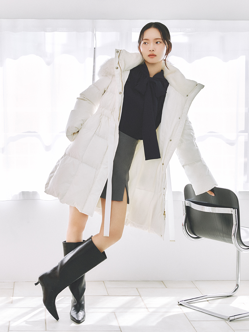 フードファーロングダウンコート(ダウン)｜アウター｜FRAY I.D