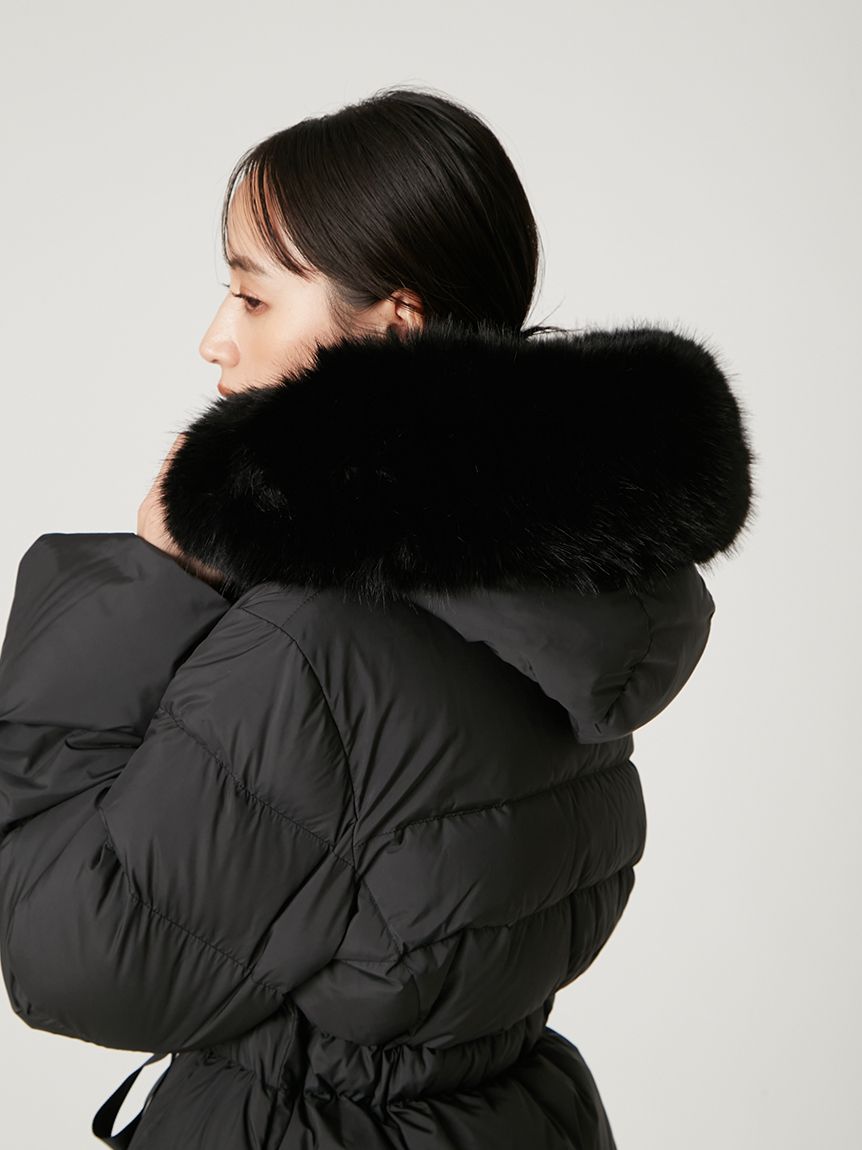 FRAY I.D フレイアイディー エコファー ダウン ロング トレンチ コート フードファーロングダウンコート(ダウン)｜アウター｜FRAY I.D