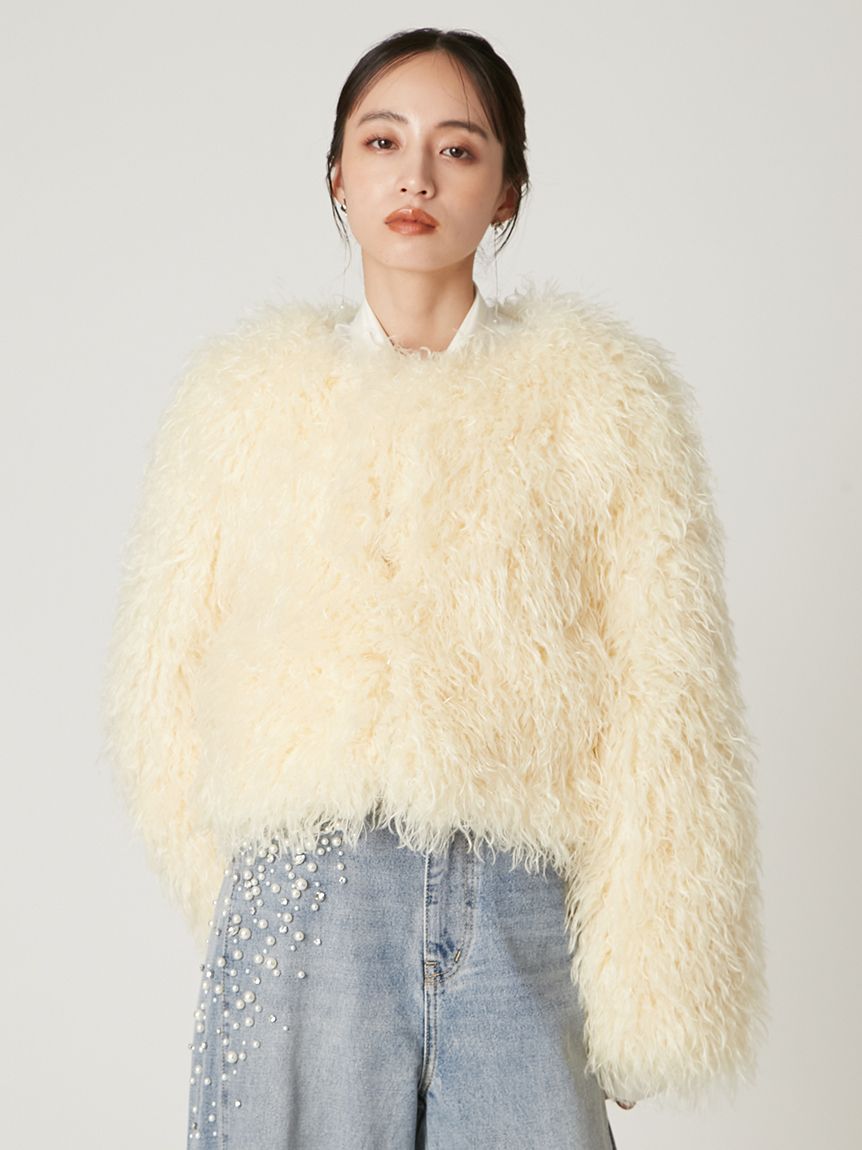 フレイアイディー　エコペルファーショートコート ECOPELショートファーコート(ブルゾン)｜アウター｜FRAY I.D