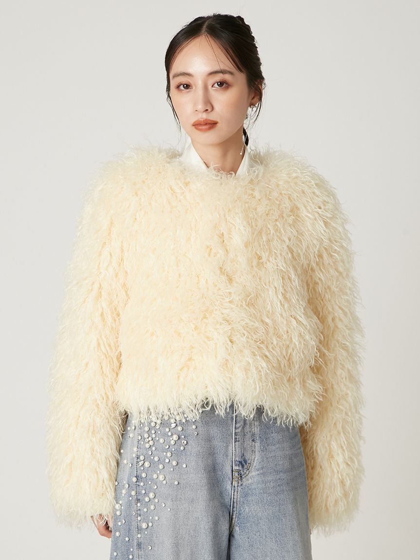 FRAY I.D Ecopelショートプードルジャケット ファーコート Amazon | [FRAY I.D] ECOPELショートプードルジャケット