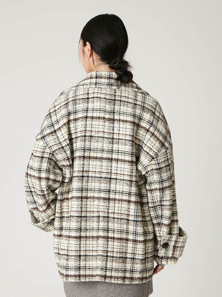 ダブルブレストチェックミドルコート(ハーフコート)｜アウター｜FRAY