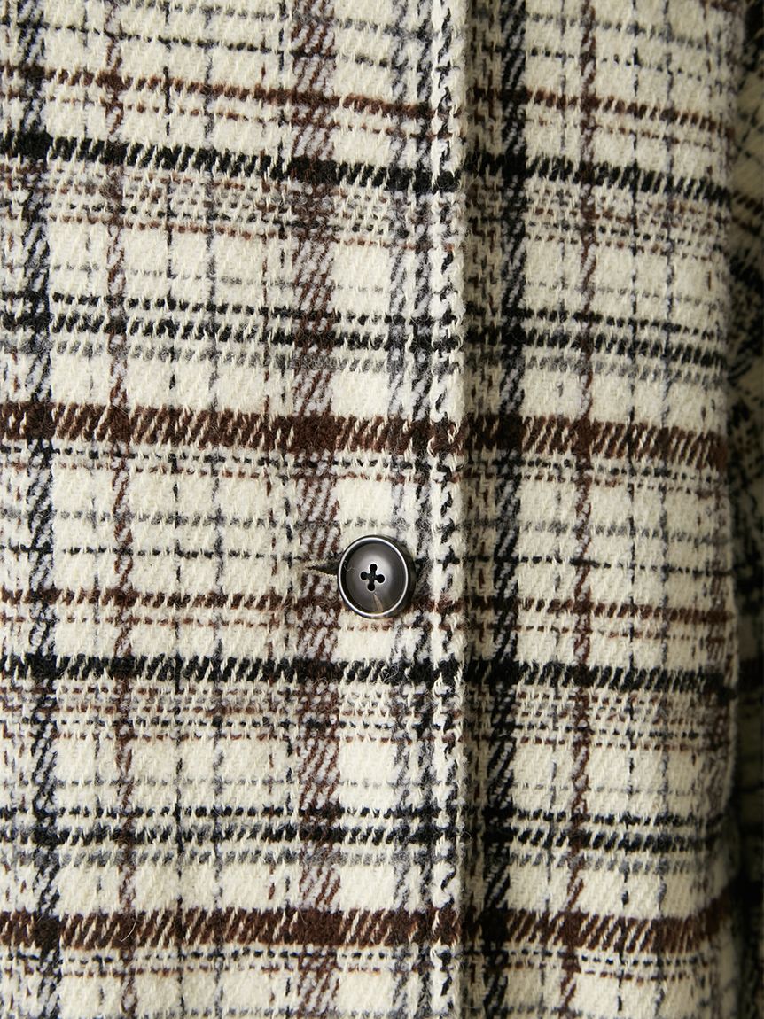 ダブルブレストチェックミドルコート(ハーフコート)｜アウター｜FRAY