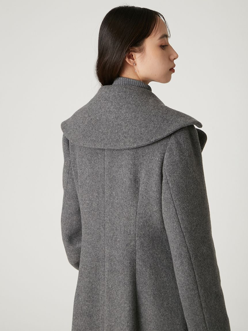 ウールコート 美品 ブルー色&グレーバッグ RUIRUE BOUTIQUE ダッフルコート コート ウール100