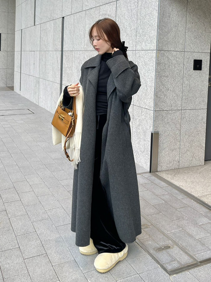 【Iroquois】美品 THERO FACE BONDING ロングコート 1 Iroquois】美品 THERO FACE BONDING ロングコート 1