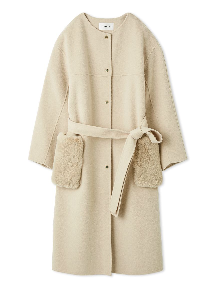 ファーポケットリバーコート(ロングコート)｜アウター｜FRAY I.D