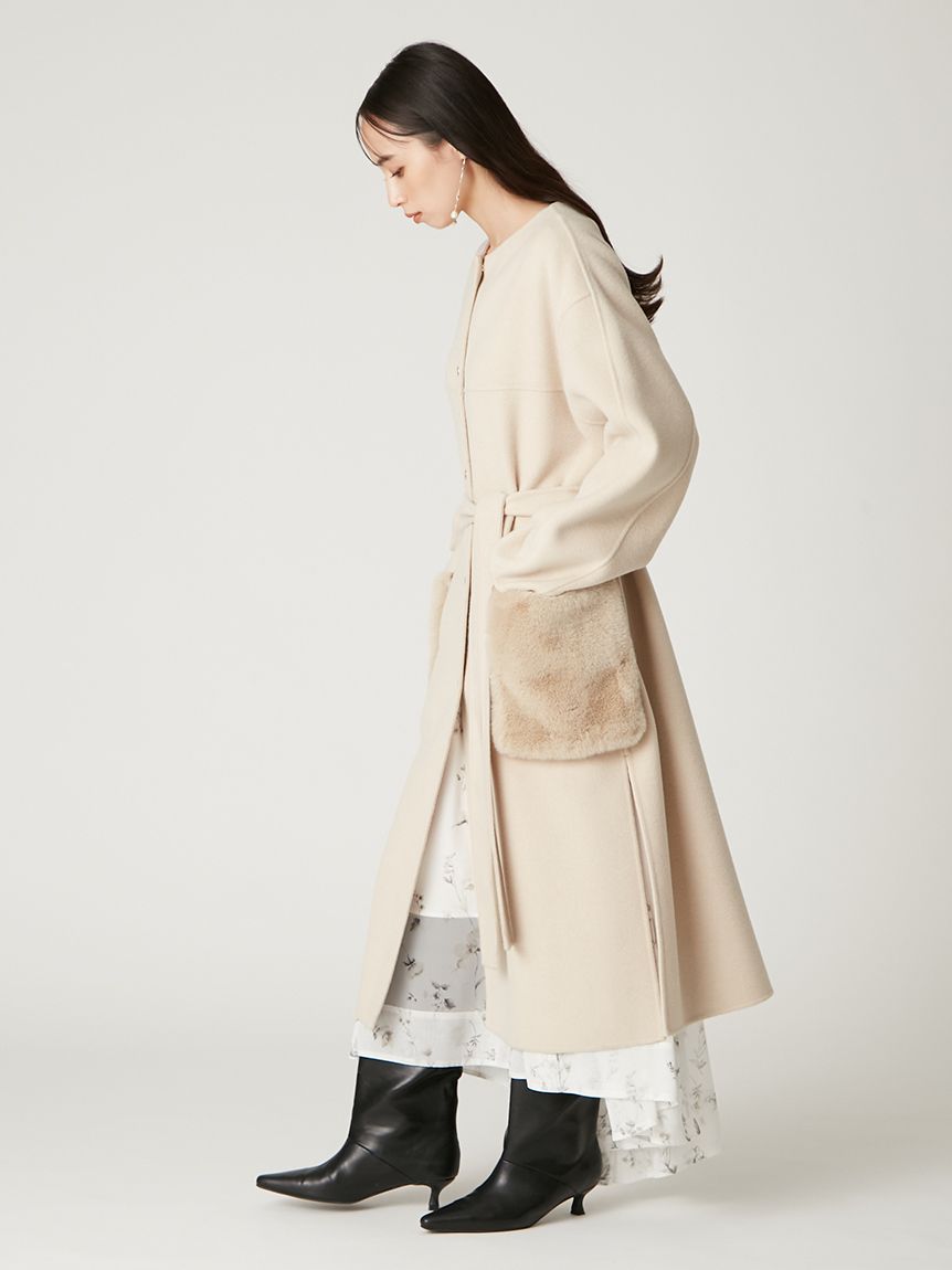 ファーポケットリバーコート(ロングコート)｜アウター｜FRAY I.D