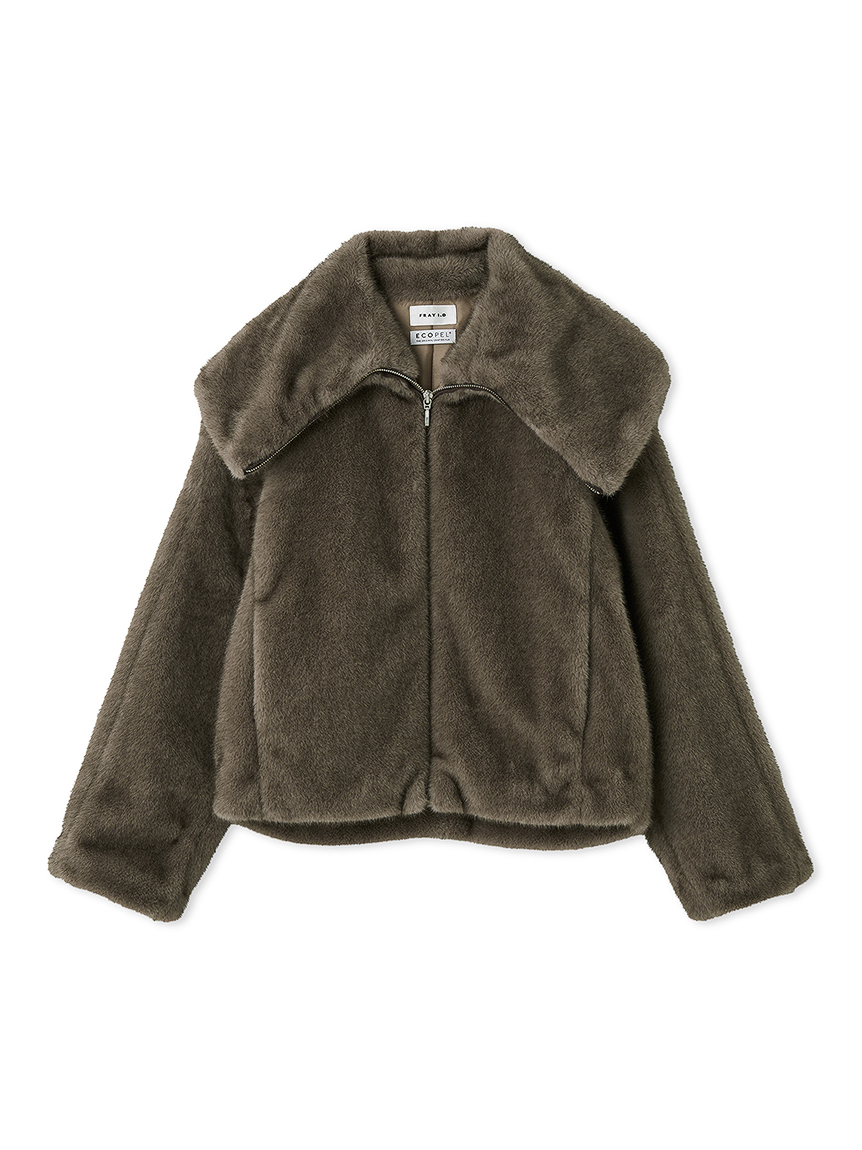 FRAY I.D Ecopelショートプードルジャケット ファーコート Amazon | [FRAY I.D] ECOPELショートプードルジャケット