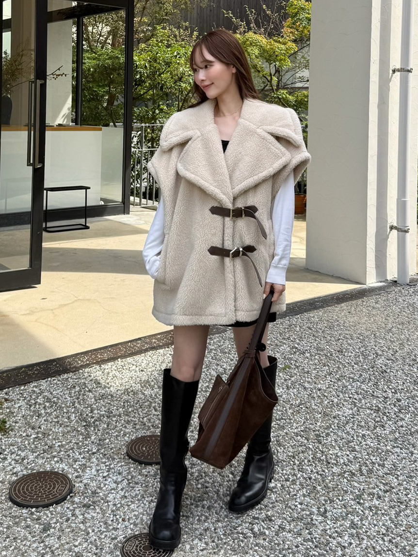 ECOPELボアポンチョ(ポンチョ)｜アウター｜FRAY I.D（フレイ