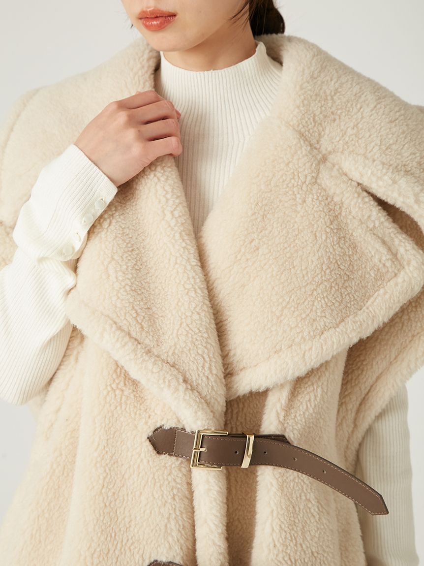 ECOPELボアポンチョ(ポンチョ)|アウター|FRAY I.D(フレイ ECOPELボアポンチョ(ポンチョ)|アウター|FRAY I.D(フレイ