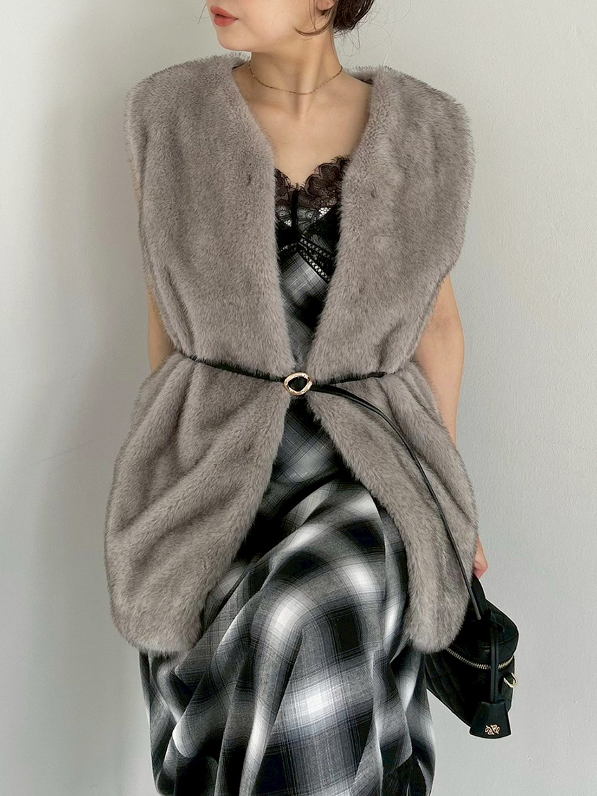 FRAYI.D フレイアイディー ベルトセットファージレ ベルトセットファージレ(ベスト・ジレ)｜アウター｜FRAY I.D（フレイ