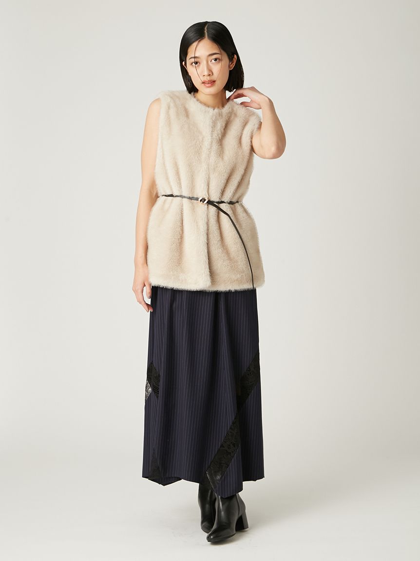bcbgmaxazriaのファー ジレ フェイクファー ジレ（01-13VI05-204）｜K.T キヨコ タカセ（K.T