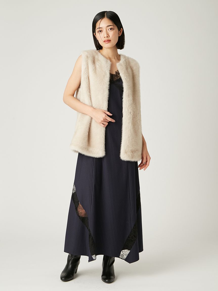 bcbgmaxazriaのファー ジレ フェイクファー ジレ（01-13VI05-204）｜K.T キヨコ タカセ（K.T
