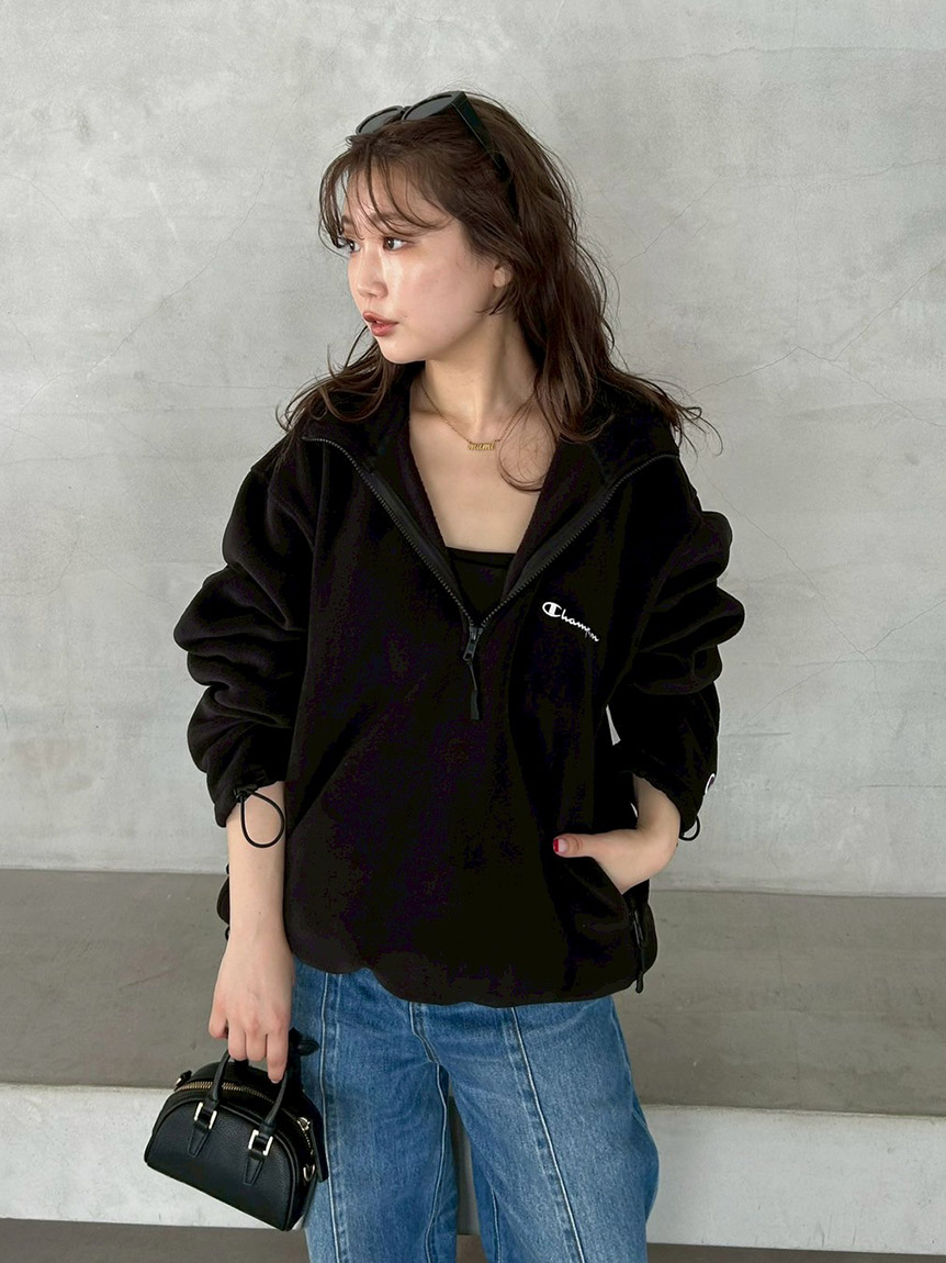 FRAY I.D｜Champion】フリースハーフジッププルオーバー(プルオーバー