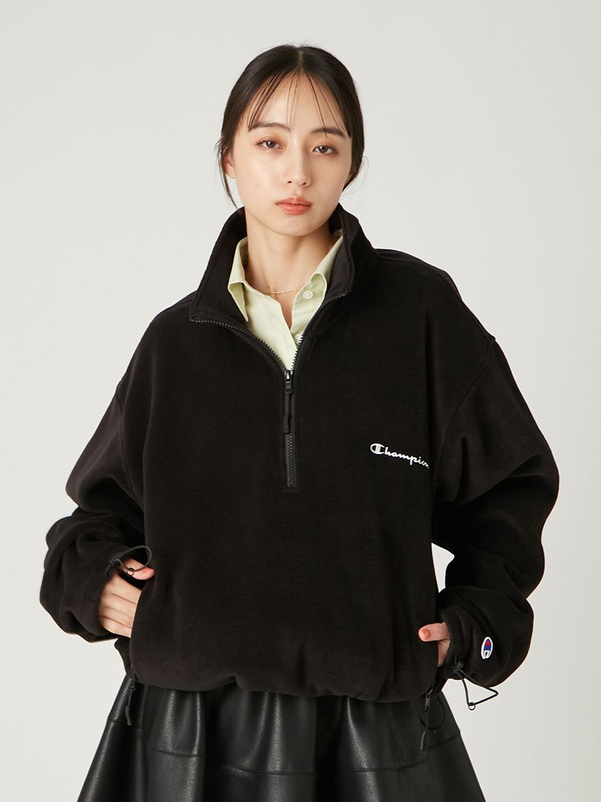 FRAY I.D｜Champion】フリースハーフジッププルオーバー(プル