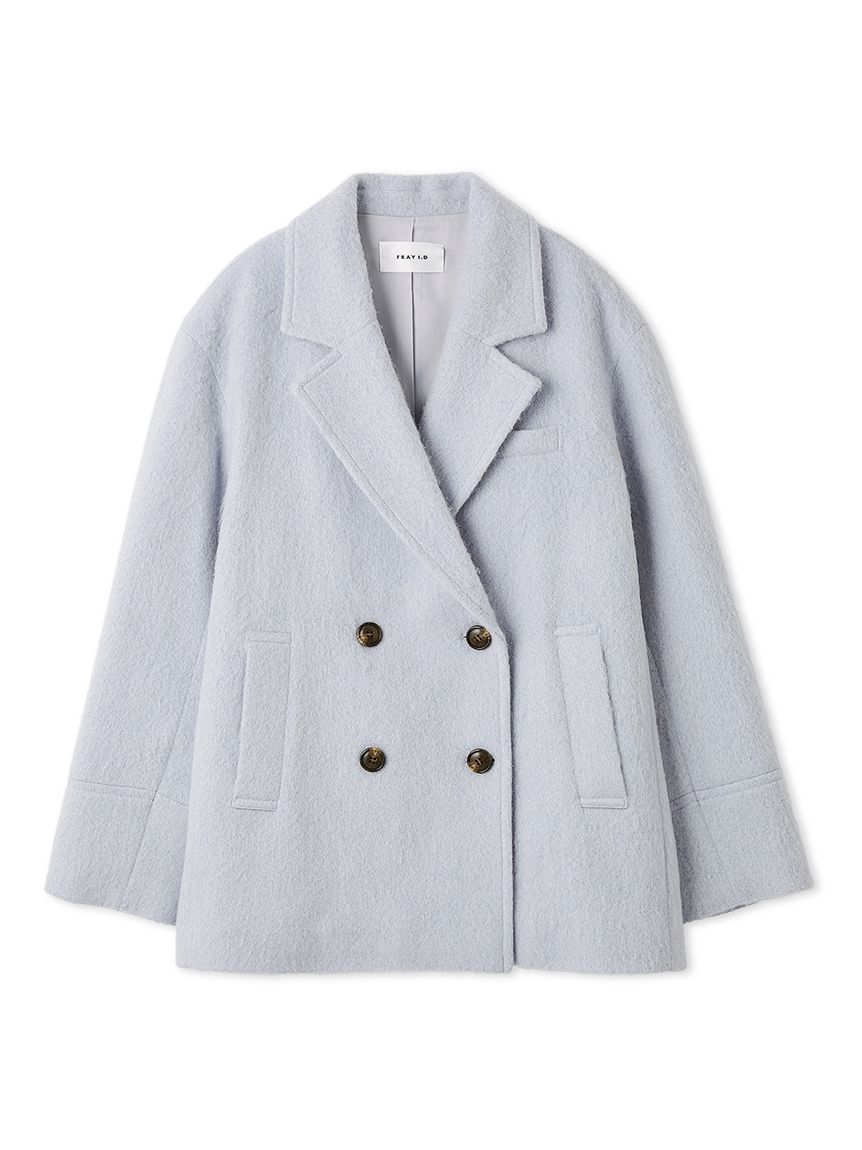 週末セール　FRAY I.D オーバーサイズウールシャギージャコット オーバーサイズウールシャギージャコット(ジャケット)｜アウター｜FRAY