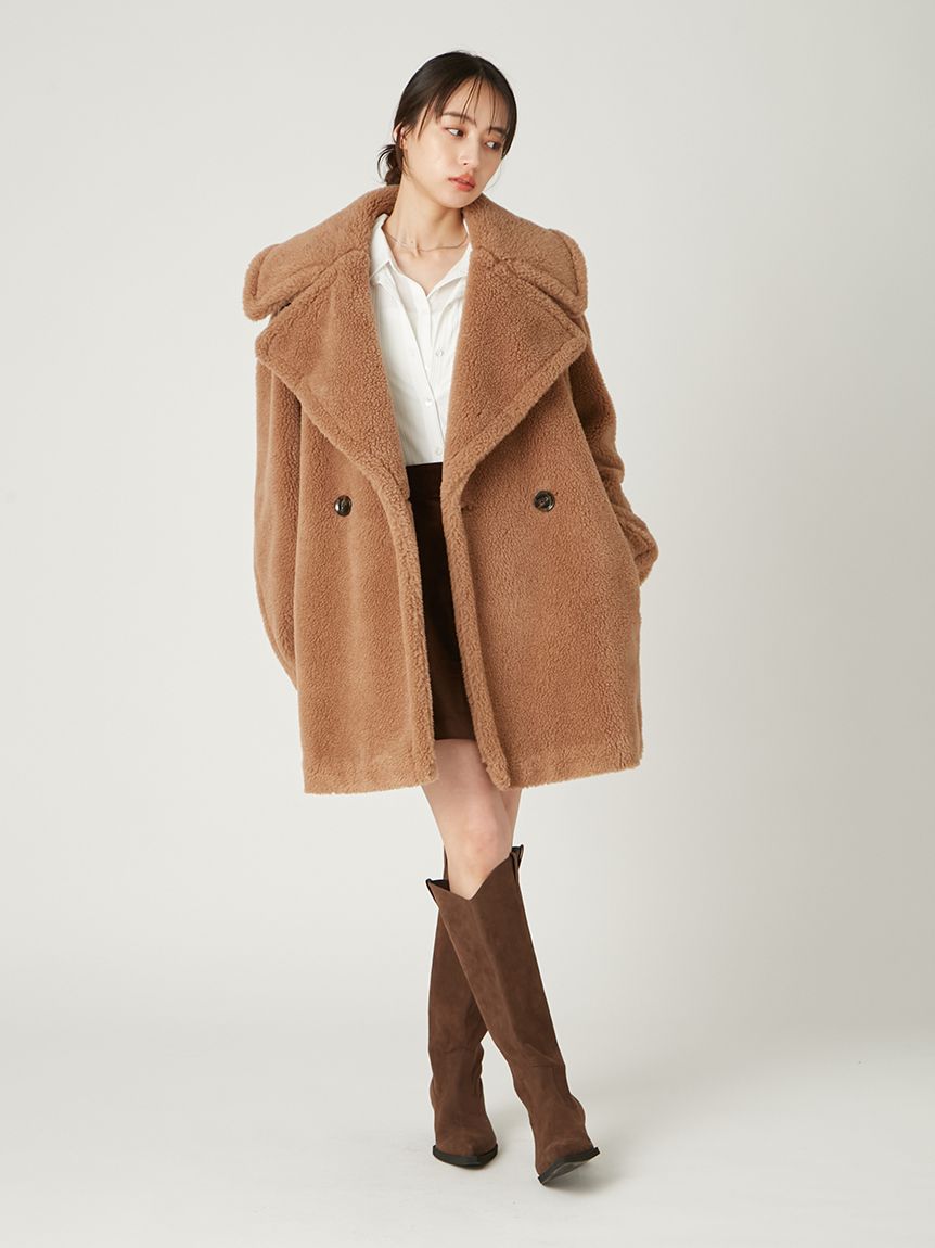 ECOPELボアミドルコート(ハーフコート)｜アウター｜FRAY I.D