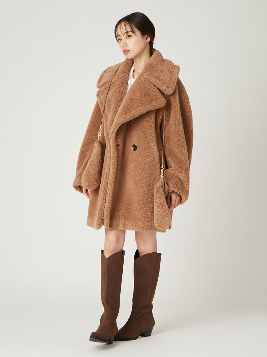 ECOPELボアミドルコート(ハーフコート)｜アウター｜FRAY I.D