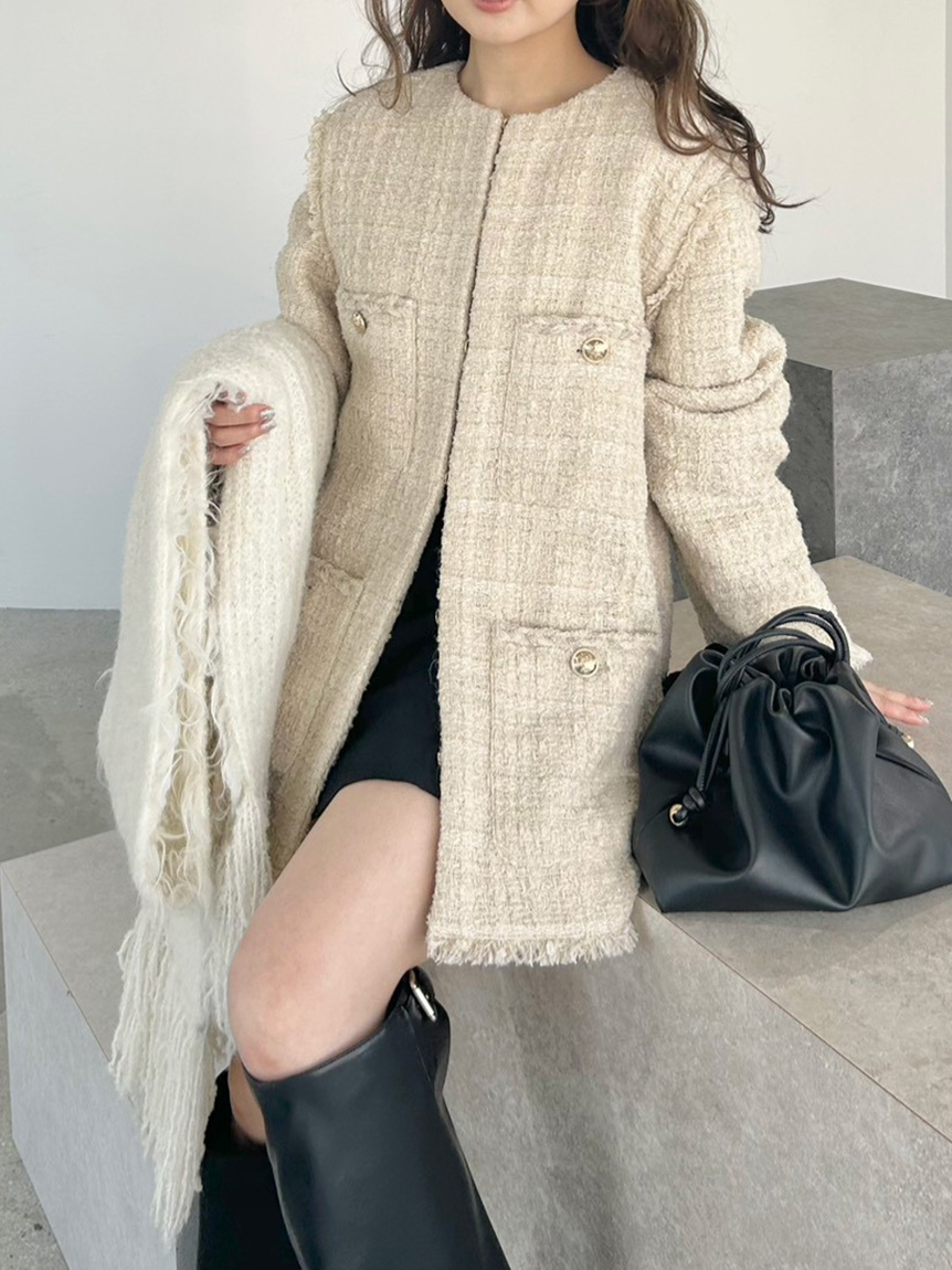 2wayベストツイードジャケット(ジャケット)｜アウター｜FRAY I.D