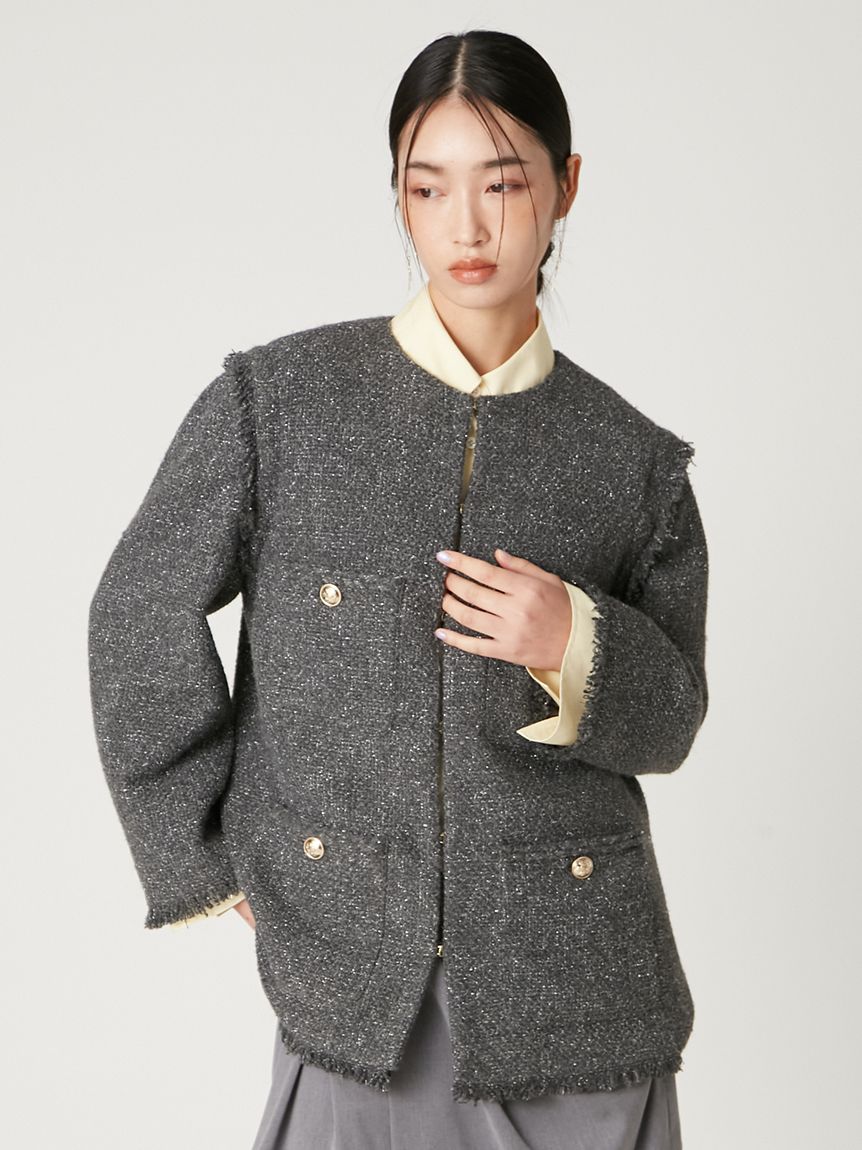 2wayベストツイードジャケット(ジャケット)｜アウター｜FRAY I.D