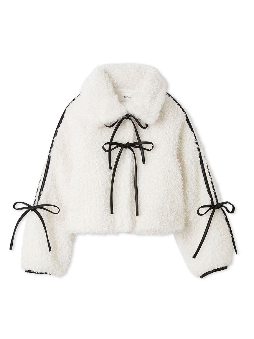 リボンボアファージャケット(ブルゾン)｜アウター｜FRAY I.D（フレイ