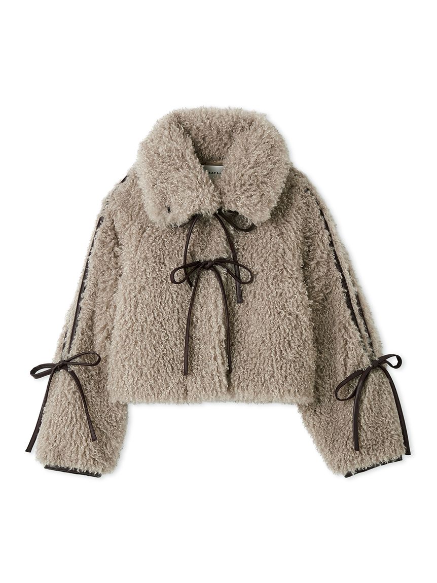 リボンボアファージャケット(ブルゾン)｜アウター｜FRAY I.D（フレイ