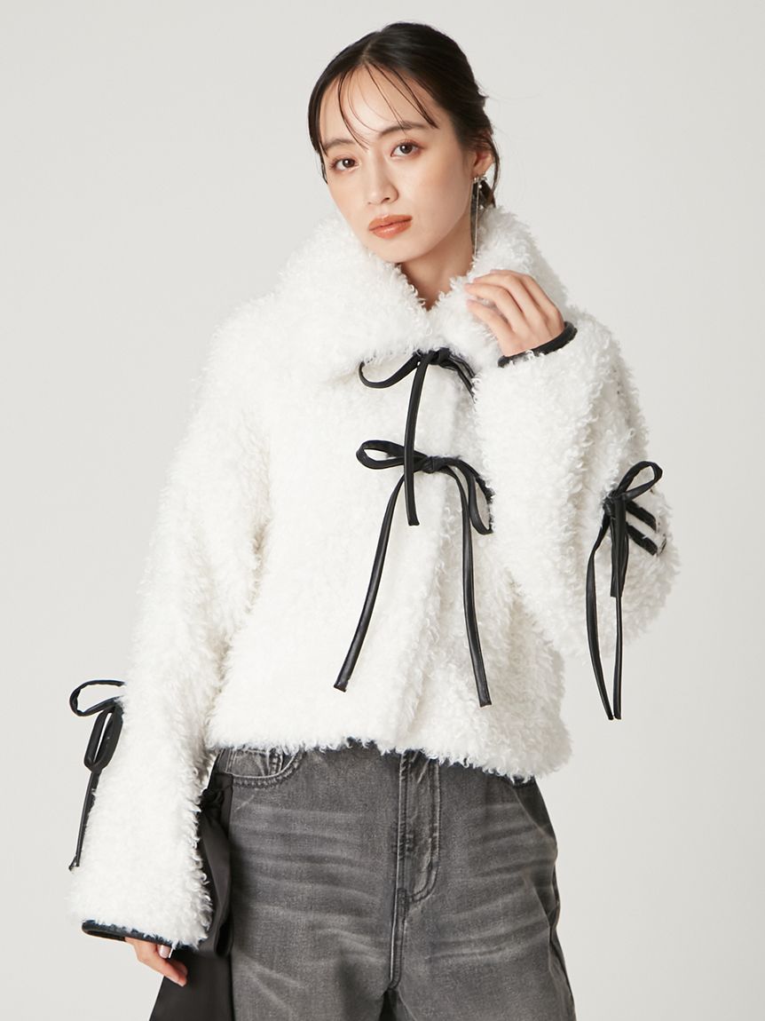 リボンボアファージャケット(ブルゾン)｜アウター｜FRAY I.D